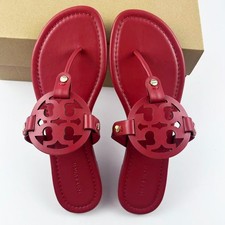 New Tory Burch Miller Leather Sandals Women's Flat Sandals Thin Bottom All Color picture