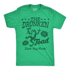 Mens Funny T Shirts The Drunken Toad Sarcastic Bar Graphic Novelty Tee for Men picture
