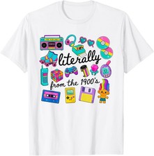Literally From The 1900s Funny Retro 90s Nostalgia Music Graphic T-Shirt Unisex picture