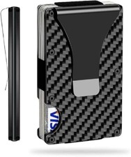 Men Carbon Fiber Credit Card Holder Wallet, Perfect Gift. picture