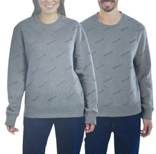 NWT Kirkland Signature Women's XL/ Men's L Gray Logo Print Sweatshirt picture