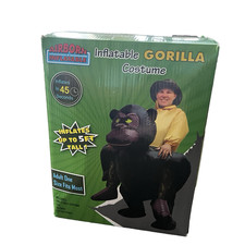 Airborn Inflatable Gorilla Costume Adult 5’ Tall Halloween Costume Keeper OSFM picture