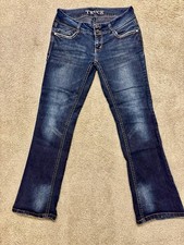 Truce Women’s Blue Medium Wash Denim Bootcut Jeans Slim Fit Stretch 5-Pocket picture