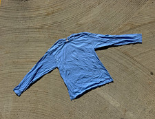Hanes Men's Blue Crew Neck Short Sleeve T-Shirt Size M Cotton Knit Logo picture