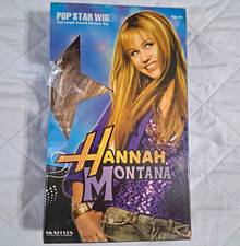 Vintage Disney Hannah Montana Pop Star Wig, Full Length Blonde, One Size picture