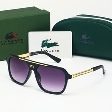 Men's Lacostee Sunglasses Classic Retro Square fashion Women's Sunglasses + Box picture