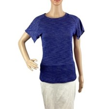 Lululemon &go Take-Off Tee Size 2 Heathered Sapphire Blue picture