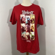 Slipknot T shirt Mes M Red Iowa Crew Stone Sour Corey Taylor Horror Rock Band picture