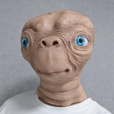 ET Alien Latex Mask Halloween Carnival Party Realistic Full Head Cosplay Mask picture