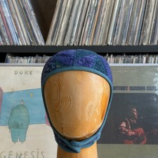 Vintage 90's Patagonia Boys Hat Purple Green Kids S Fleece Earflap Pattern picture