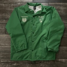 VTG 80s ARISTO JAC EIGHTH AIR FORCE 305th BGMA GREEN WINDBREAKER BUTTON JACKET L picture
