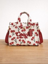 COACH Women's Cherry Print Canvas 26 Cargo Tote Bag picture
