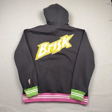 Carrots X Brisk Tea Collab Hoodie Mens Large Black Fleece Pullover Graphic Anwar picture
