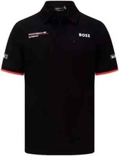 AUTHENTIC PORSCHE MOTORSPORT MEN'S TEAM Black POLO NEW *DDP NO US CUSTOMS FEE picture