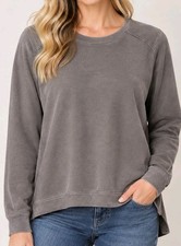 Anybody Size XL Smokey Khaki French Terry Crewneck Sweatshirt A714949 NWOT picture
