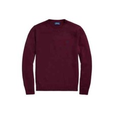 Polo Ralph Lauren Farm Burgundy Cotton  Crewneck Sweater Men's Sz 2XL picture