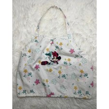 Y2K Disney Store Girls Minnie Mouse Floral Halter Crop Top Size 7/8 White picture