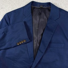J.Crew Ludlow Suit Men 38S Navy Blue Larusmiani Italian Cotton Pants 32x29 picture