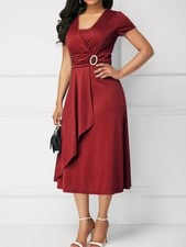 Asymmetric V-Neck A-Line Dress picture