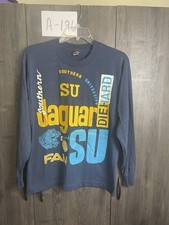 Vintage Southern University Adult Crewneck Long Sleeve T-Shirt Adult Large Blue picture