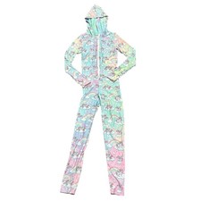Black Milk So Cute I Could Puke Snuggle Suit Sz Medium Jumpsuit Unicorn Pastel picture