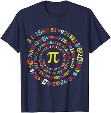 Funny Pi Day Shirt Spiral Pi Math Tee For Pi Day 3.14 T-Shirt picture