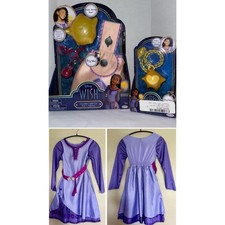 Disney Wish Asha Costume Bundle Dress Star Necklace Satchel Girls 4-6X NWT picture