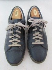 Tsubo Aratus Premium Blue Leather Saddle Stripe Sneakers Size 10 picture