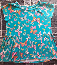 Wonder Nation Girls Fit & Flare Knit Tunic Shirt Butterfly Print Size 6/6X picture