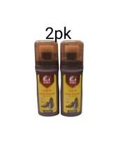 2 Bottles shoe polish liquid instant shine brown 60ml each picture
