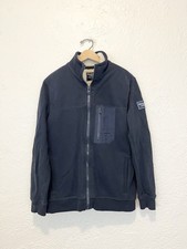 Abercrombie And Fitch Sherpa Lined Jacket Navy Blue Mens Small S picture