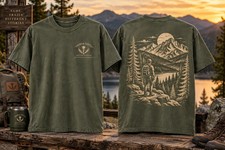 Thorn & Thistle Vintage Mountain Hiking Graphic T-Shirt Unisex picture