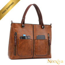 Women’s Retro Tote Bag Large Capacity Simple Crossbody Shoulder Bag picture