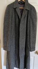 vintage men's Houndstooth Harris Tweed Coat, from 100% Scottish virgin wool-42R picture