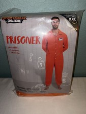 Spooktacular Creations Prisoner Costume Men’s Size XXL Includes Jumpsuit/nametag picture