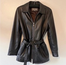 Vintage Wilson’s Leather Belted Jacket, Size M, Very Good Condition picture
