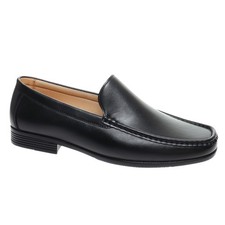 Marco Ferrara Mens Tripp-1 PU Leather Slip On Moccasin Casual Dress Shoes- Black picture