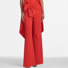 $395 NWT SACHIN & BABI Whitely Coral Bow Wide Leg Palazzo Pants Trousers SZ 12 picture