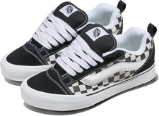 Vans Knu Skool Checkerboard Shoe - Black / White picture