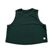 Vuori Feather Crop Tank Top Womens Size S Forest Green VW1119 picture