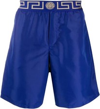 NWT Versace Greca Border Swim Shorts Blue Men’s Size 5 IT (US M) Authentic $450 picture