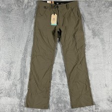 Prana Men's Stretch Zion Pant II Slate Green Hiking Outdoor 31x30 Roll Up Belted picture