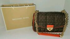 MICHAEL KORS SoHo Large Quilted Signature Logo Nylon Shoulder Bag Chain NWT picture