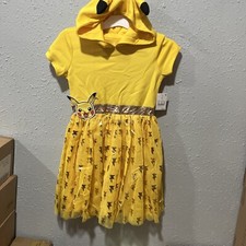 Girls' Pokemon Pikachu Cosplay Tutu Dress - Yellow size Medium 7/8 picture