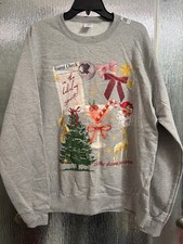 Tis The Damn Season Sweatshirt 24” P2P 28” Length Ladies Large Orig $24 picture
