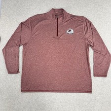 Colorado Avalanche 1/4 Zip Pullover Jacket Mock Neck Mens 2XL Lightweight Golf picture