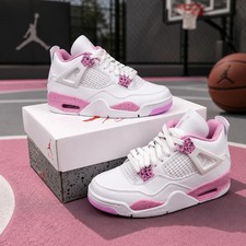 All Women's Size US Jordan 4 Retro White Pink Oreo 5.5-11 picture