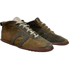 Camper Brown/Green Suede Shoes Hand Stitched EU 43 Mens US 10 Vintage Morocco picture