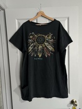 Vintage Dreamcatcher Graphic Tee Fruit Of The Loom Unisex Black OSFA T-Shirt picture