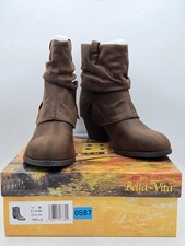 New Bella Vita Twyla Bootie Brown Western Boot 11 M NIB picture